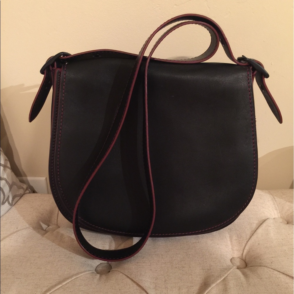 Coach Leather Saddle Bag