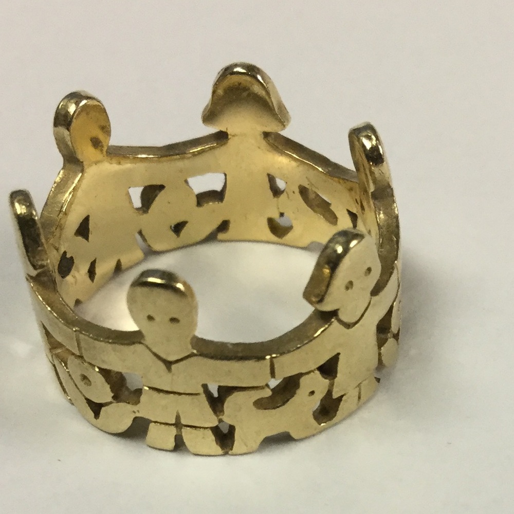 James Avery 14k. Yellow gold ring paper dolls