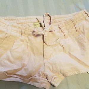 Light pink linen shorts