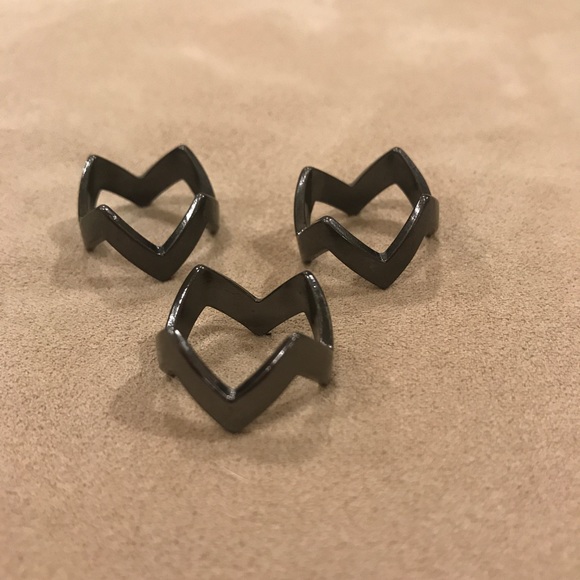 Chevron stackable rings - Picture 5 of 5