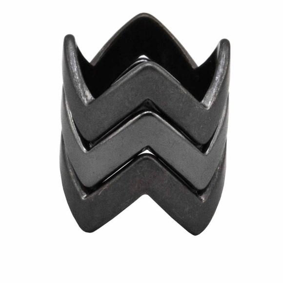Chevron stackable rings - Picture 2 of 5