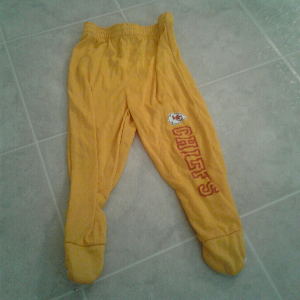 ⭐4/$10⭐ NFL Chiefs footie pajama bottoms