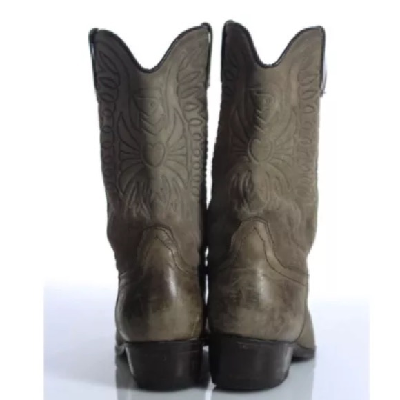 JOE SANCHEZ BROWN LEATHER COWGIRL BOOTS SIZE 6.5 - Picture 5 of 7