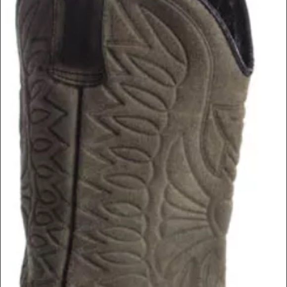 JOE SANCHEZ BROWN LEATHER COWGIRL BOOTS SIZE 6.5 - Picture 3 of 7