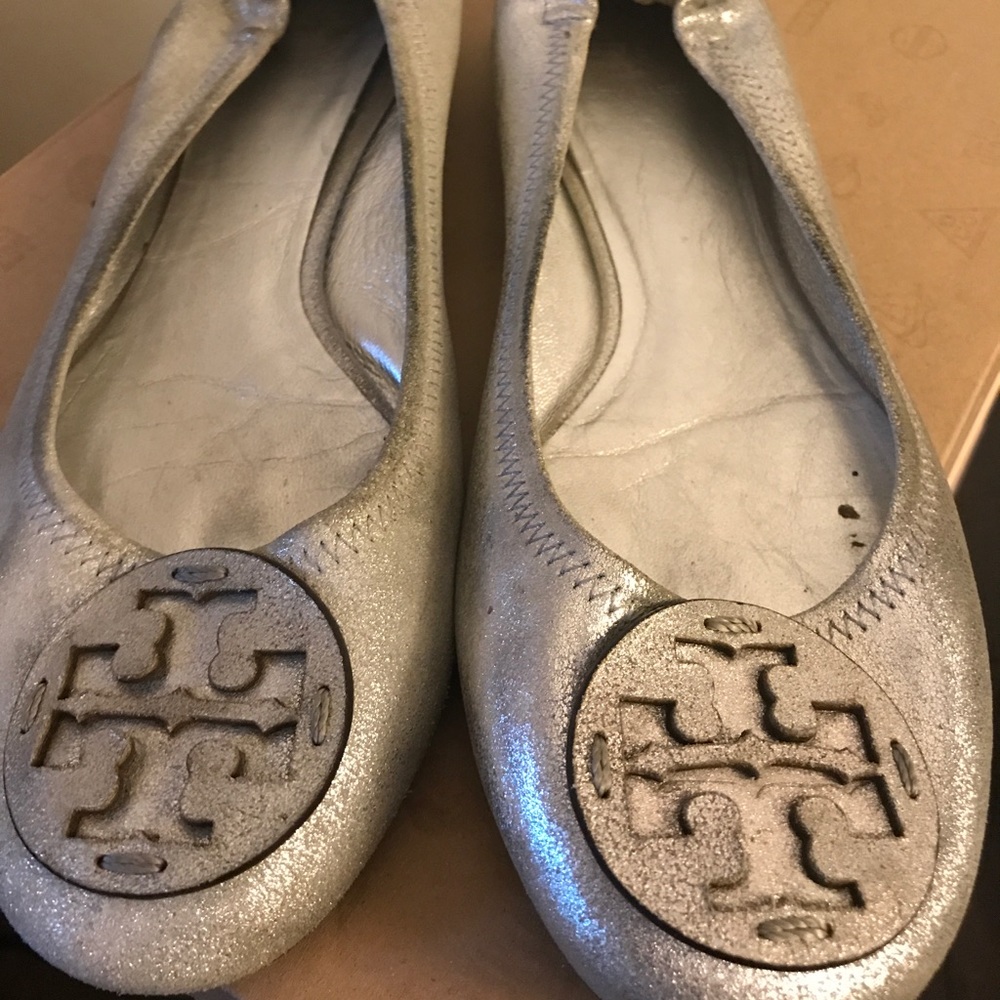 Tory Burch flats-silver