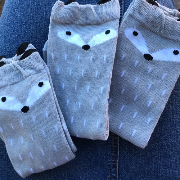 {•LAST PAIR‼️Toddler Knee High Fox Socks•} - Picture 4 of 5