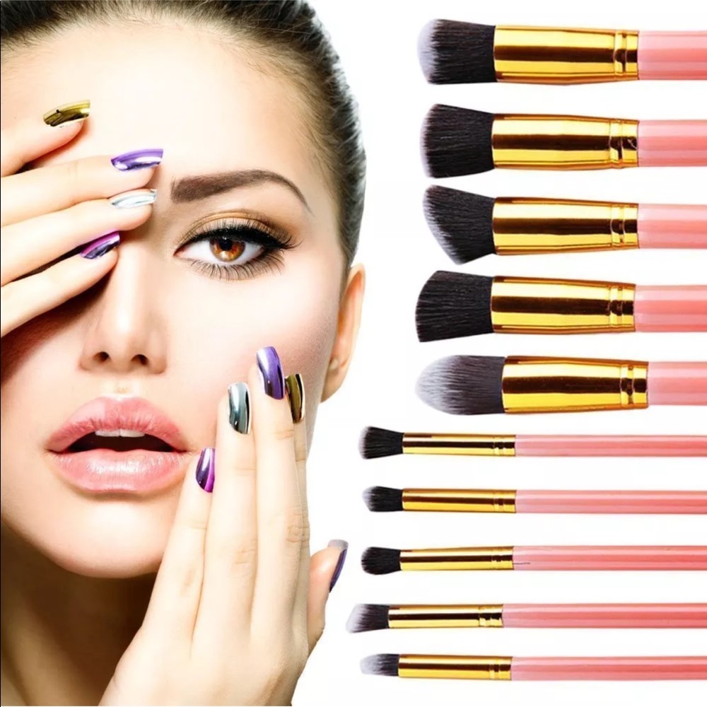 New 10pcs Makeup Brushes