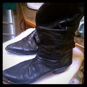 Black Cowboy horseback riding boots