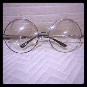 Silver sphere circle fashion frames