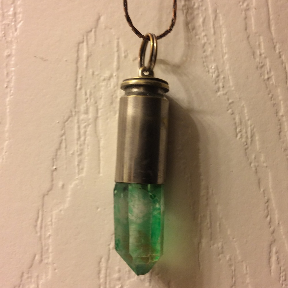 Crystal Bullet Necklace Pendant