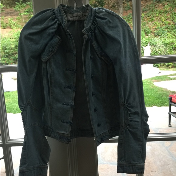 christian dior black denim jacket