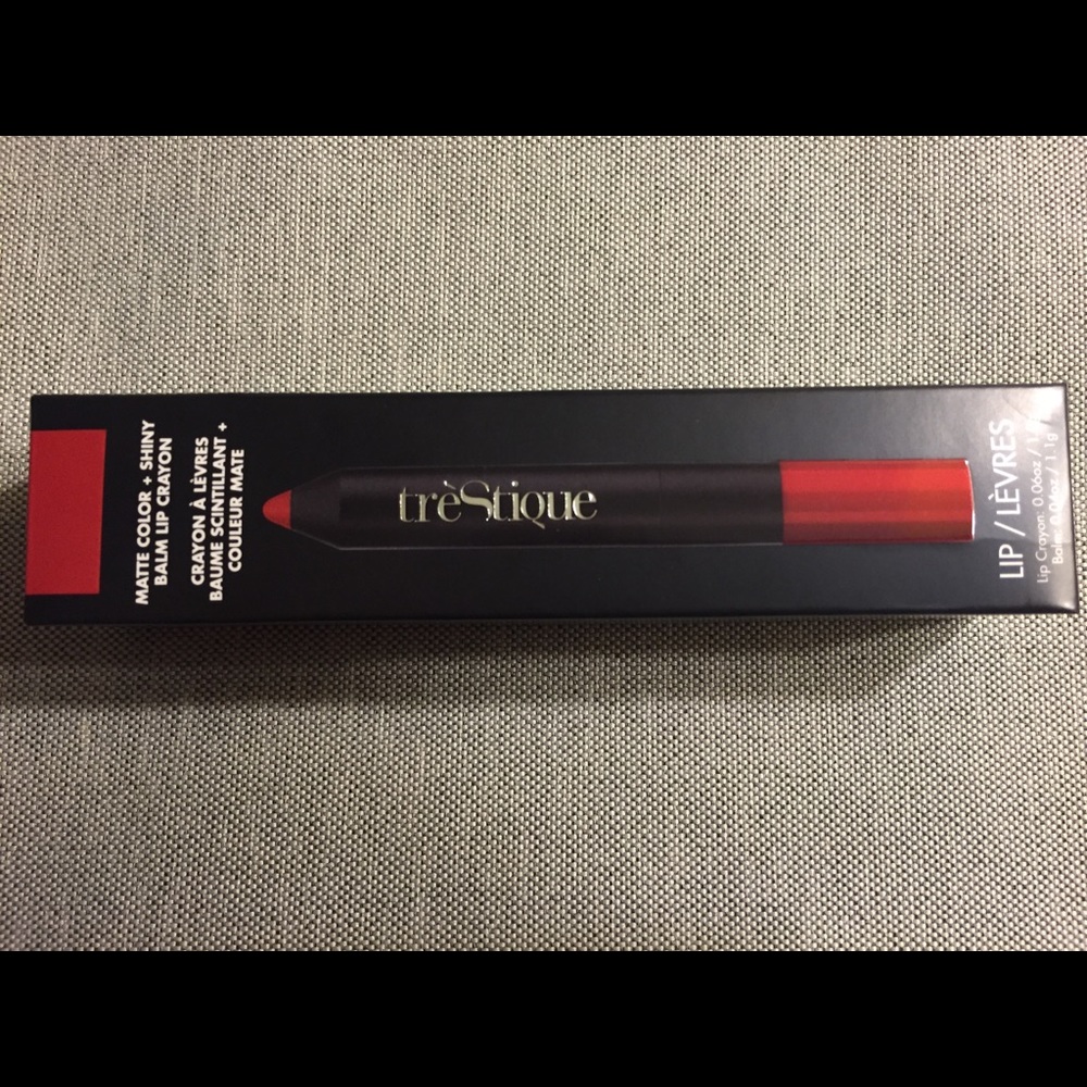 TrèStique matte red lip crayon + shiny lip balm