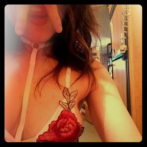 White rose bralette