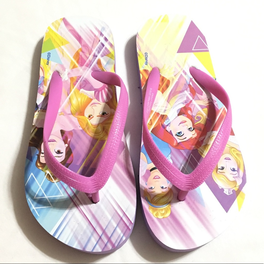 Disney Princess Flip Flops Size 2, 3