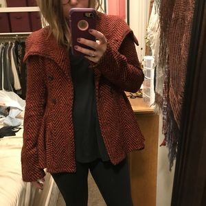 FREE PEOPLE TWEED PEA COAT