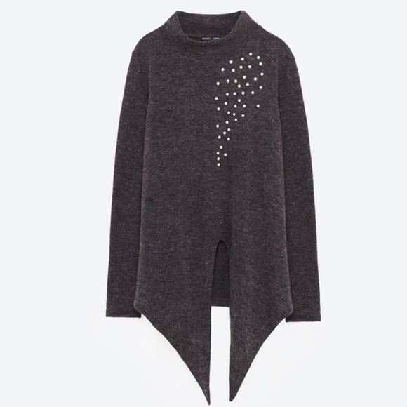 Zara pearls appliqué sweater - Picture 4 of 8