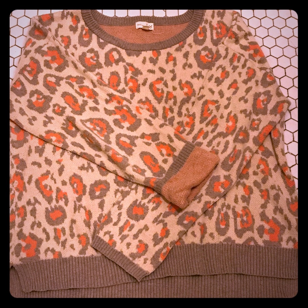 Leopard Print Pullover Sweater