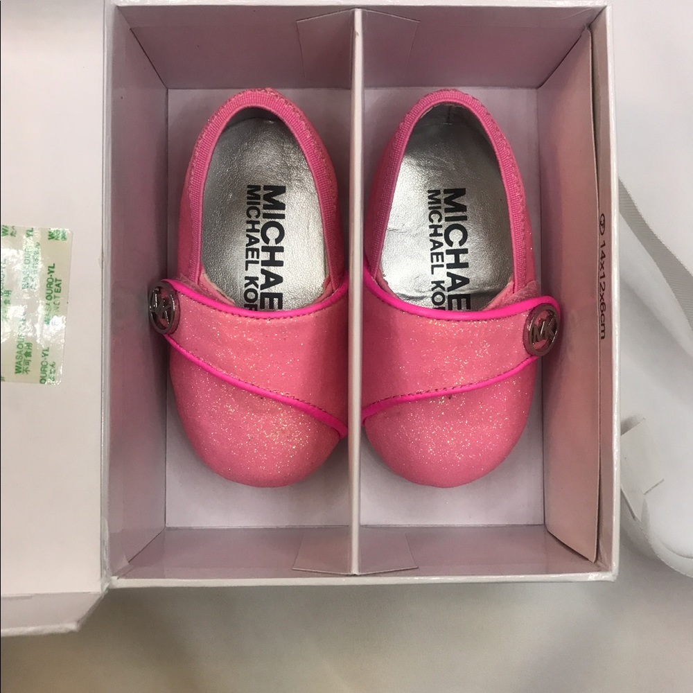 Michael Kor's baby girl baby doll shoes.