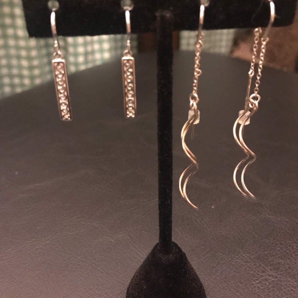 2 pair silver .925 earrings
