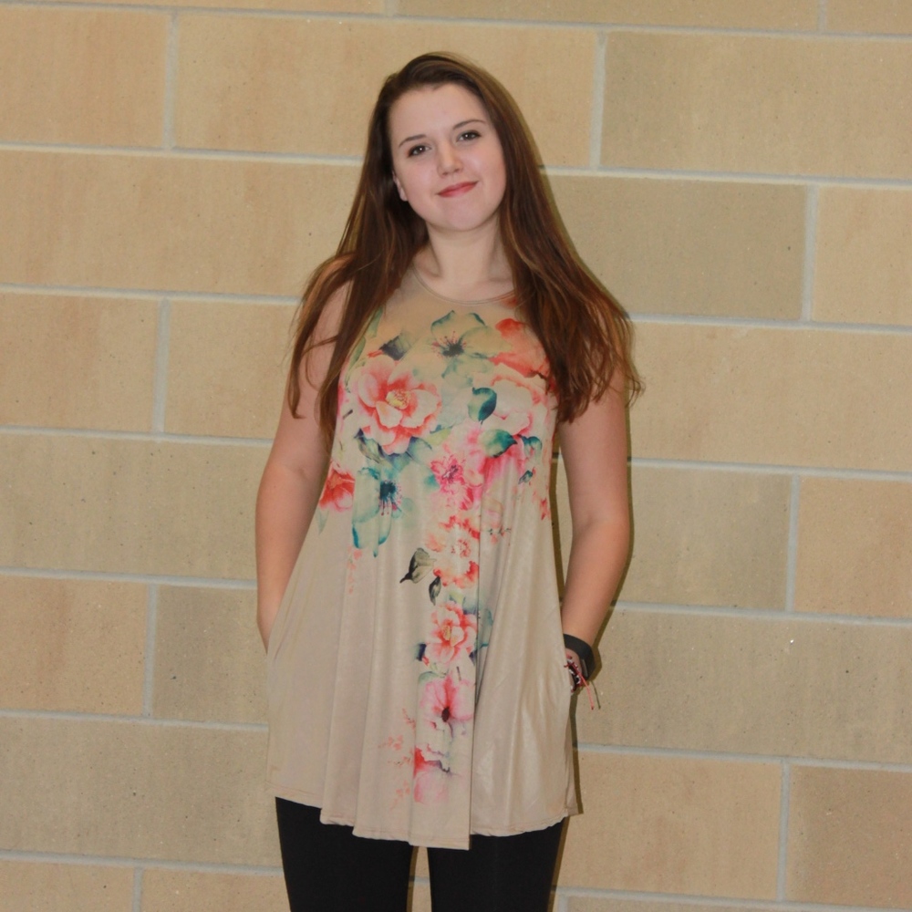 ‼️SOLD OUT‼️ NEW!! FLORAL CASCADE TUNIC DRESS