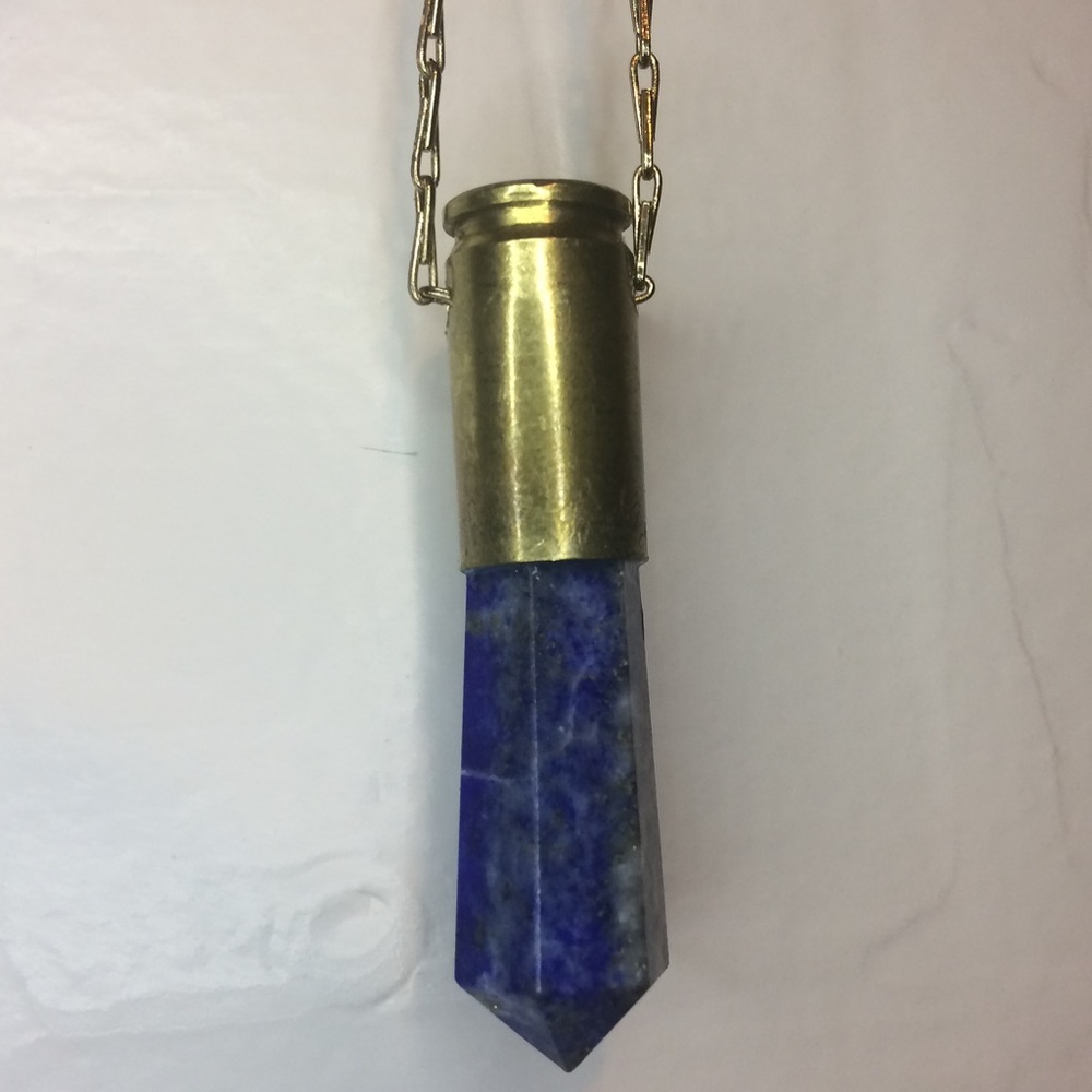 Kyanite Crystal Bullet Necklace Pendant