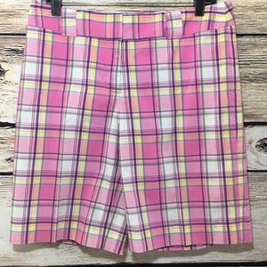 Lilly Pulitzer plaid pink bermuda casual shorts 6 Lilly Pulitzer plaid pink bermuda casual shorts 6