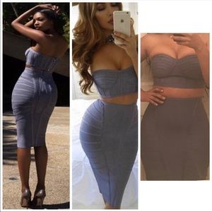 Two piece bandage dress