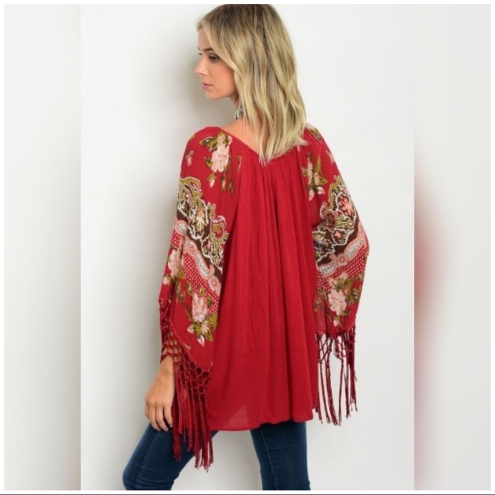 Floral Fringe Tunic - Picture 2 of 2