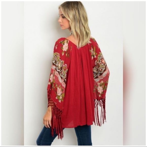 Floral Fringe Tunic - Picture 2 of 2