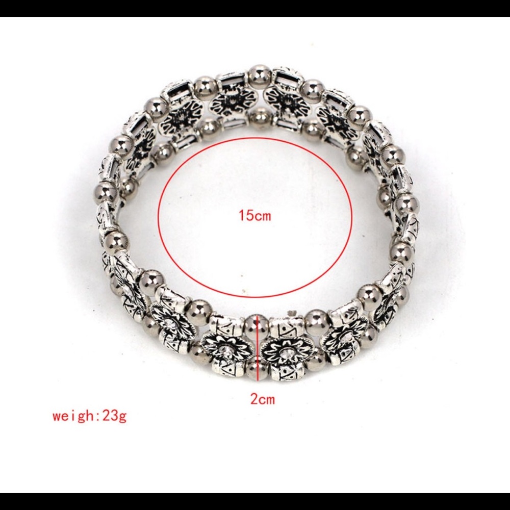 Boho Gypsy Flower Bracelet - Picture 4 of 4