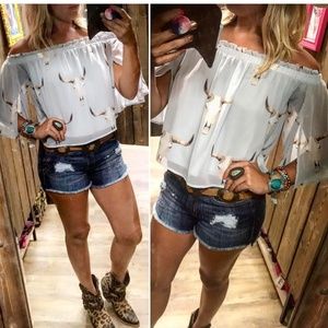 Realle Bullhead Off The Shoulder Top