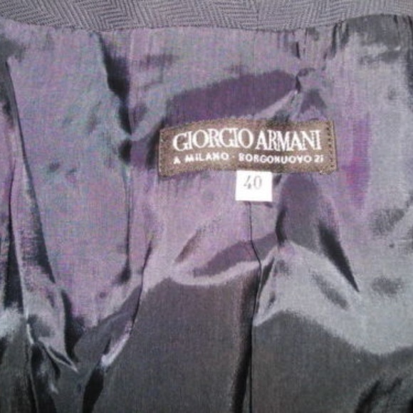 Giorgio Armani 42 10 Women's Navy Blue Pants Jacket Suit -- Final Price - Picture 11 of 16