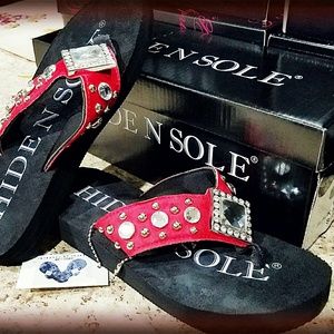 Hidden Sole Bling designer flip flops