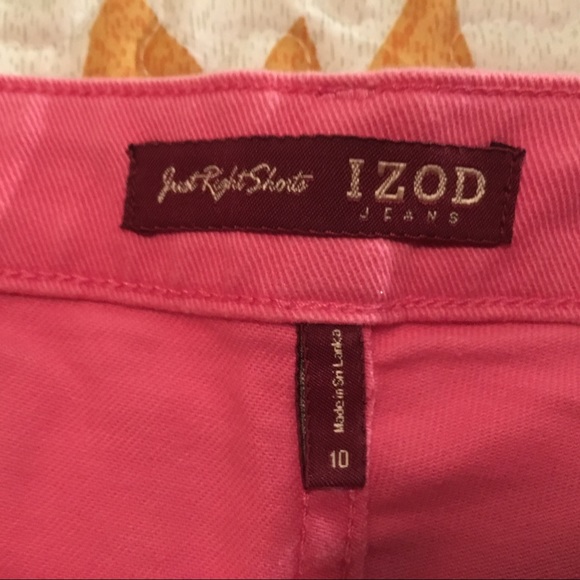 Pink IZOD Bermuda shorts sz 10 - Picture 3 of 3