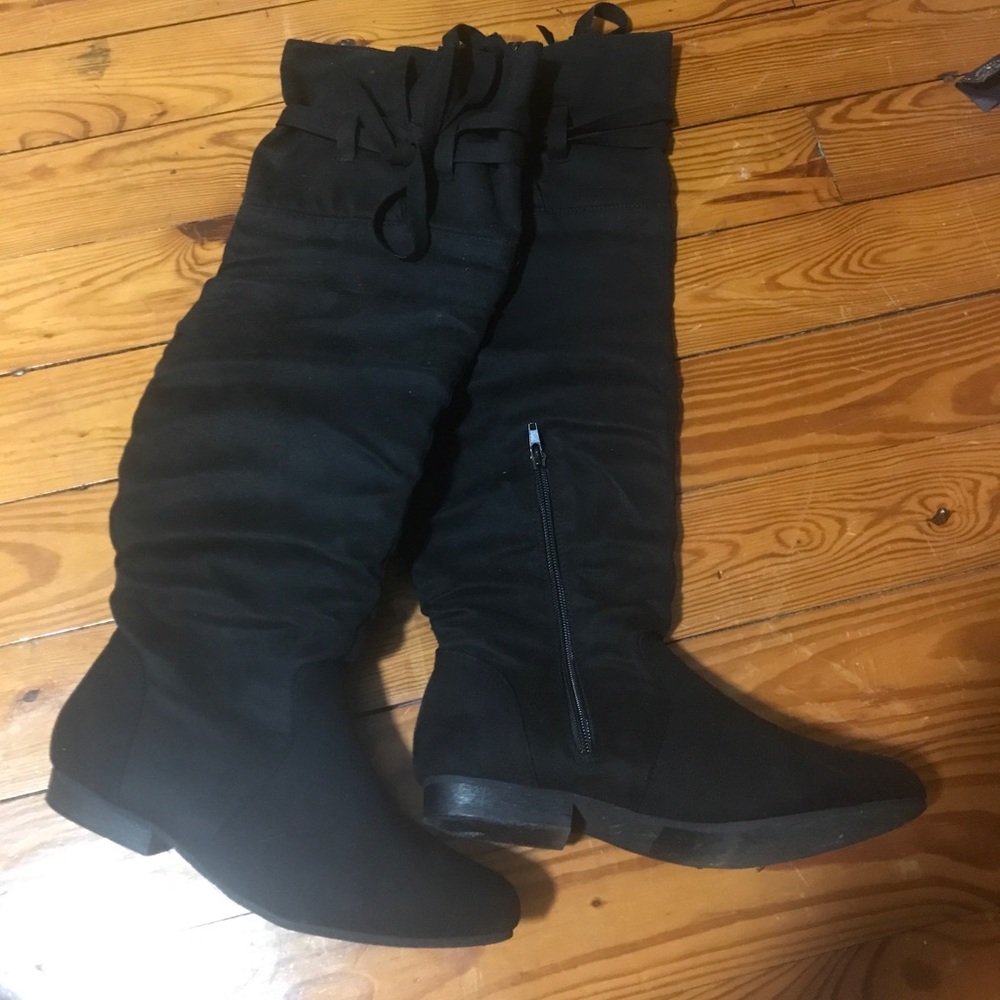 Black over the knee boots