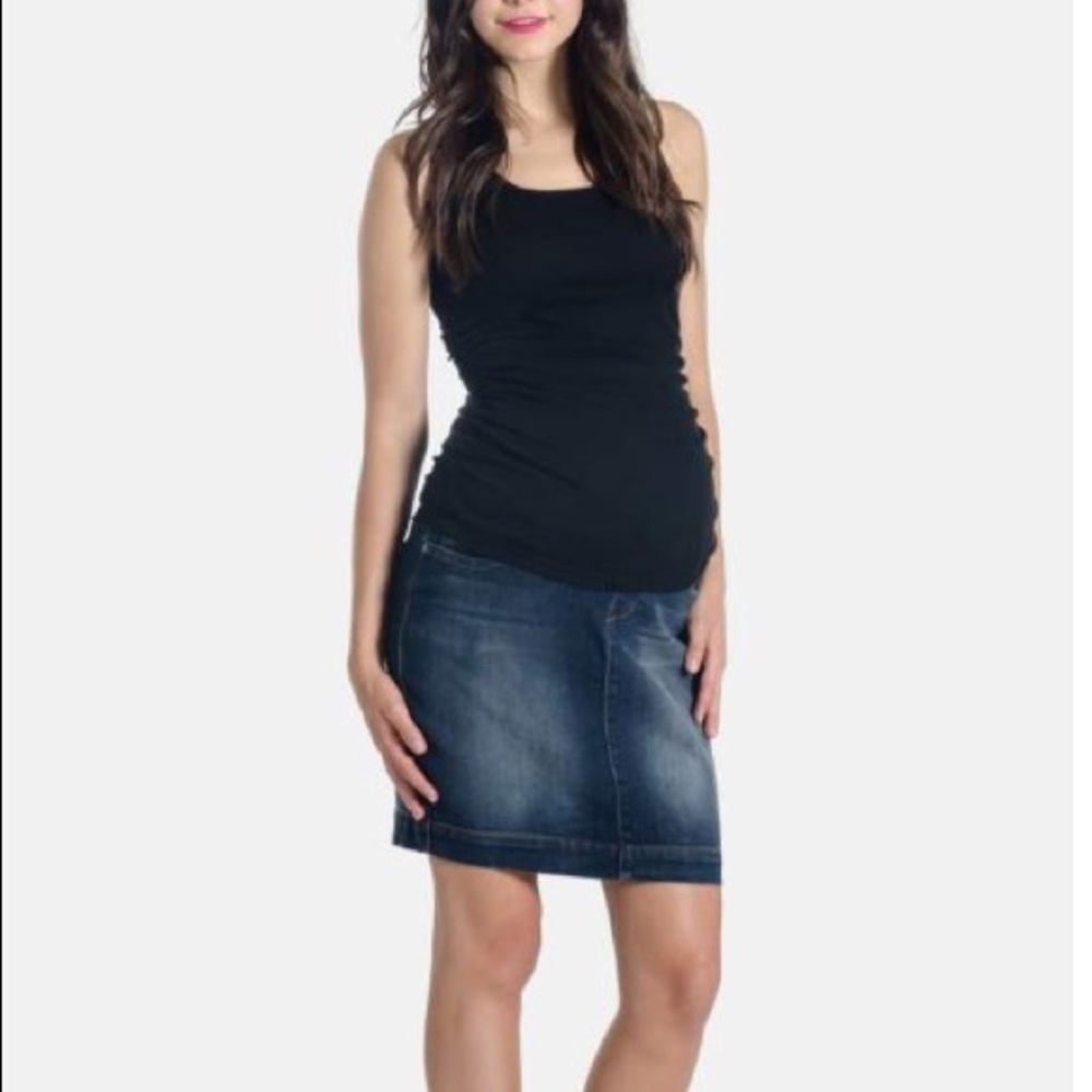 Lilac Maternity Denim Skirt