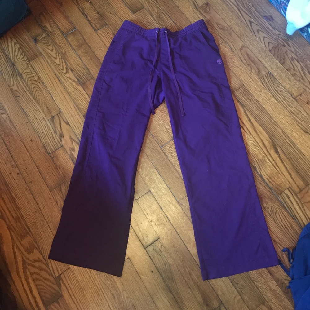 Eggplant scrub pants