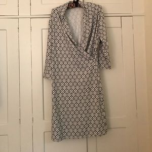 Jersey long sleeve shift dress