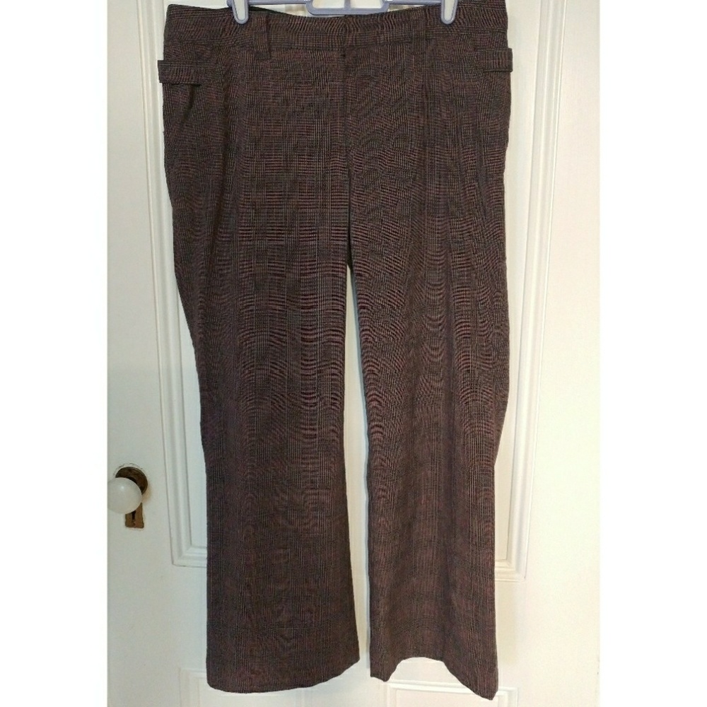 Petite Straight-Leg Trousers | Glen Plaid