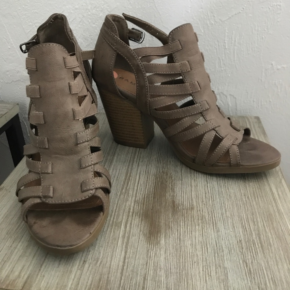 Chunky heeled cut-out booties.