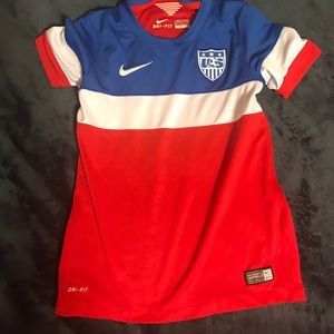 Nike Boys DriFit Authentic Men's US Soccer Jersey