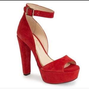 Jessica Simpson Red Lipstick Platform Sandal