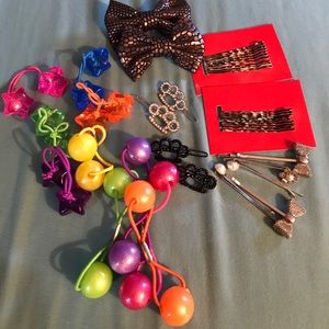 Bundle hair accessories pins bows
