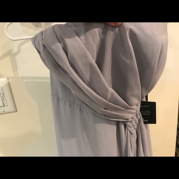 Lulus ROMANTIC BALLAD GREY STRAPLESS - Picture 5 of 8