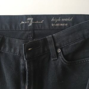 Black 7 For All Mankind high waisted Roxanne Jeans