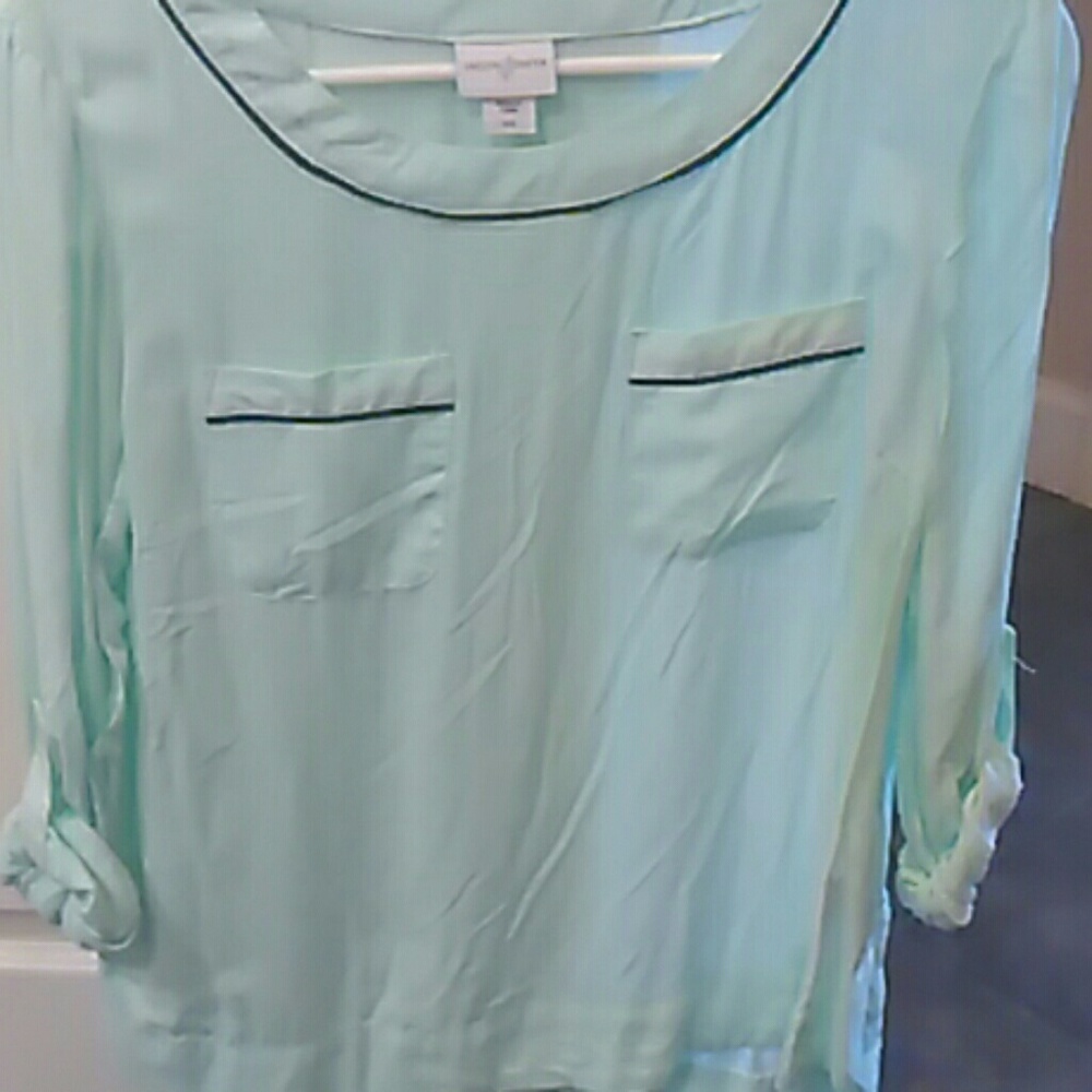 Mint green blouse