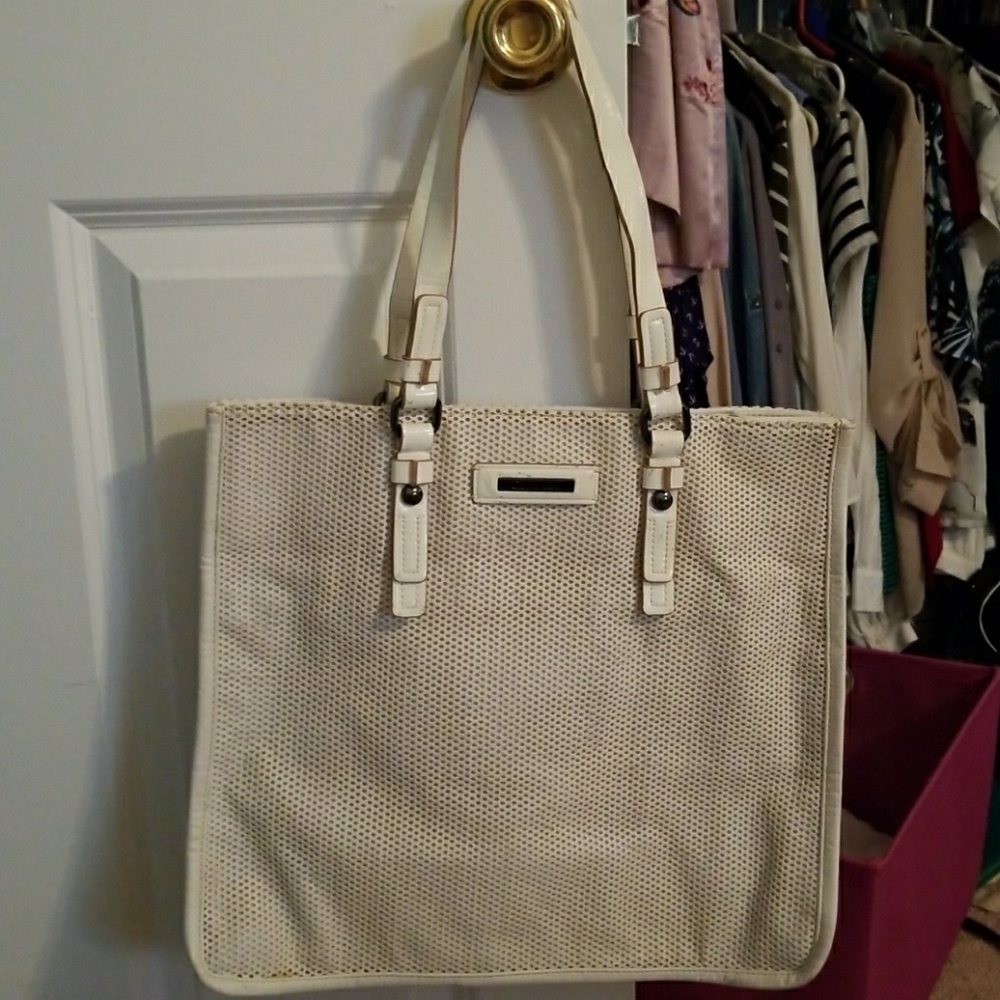 Calvin Klein white tote bag