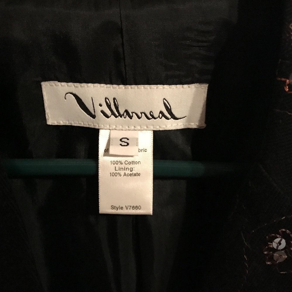 Black Sequined Designer Blazer - image 3