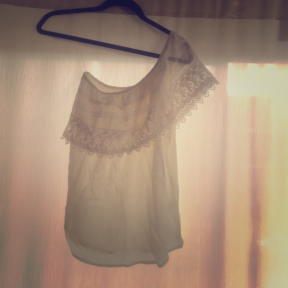White one shoulder Nordstrom's top, never worn