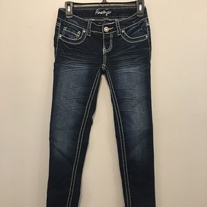 Dark Jeans with Decorative Back Pockets